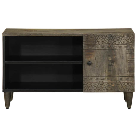 Vidaxl tv-meubel 80x31,5x46 cm massief mangohout lichtgrijs