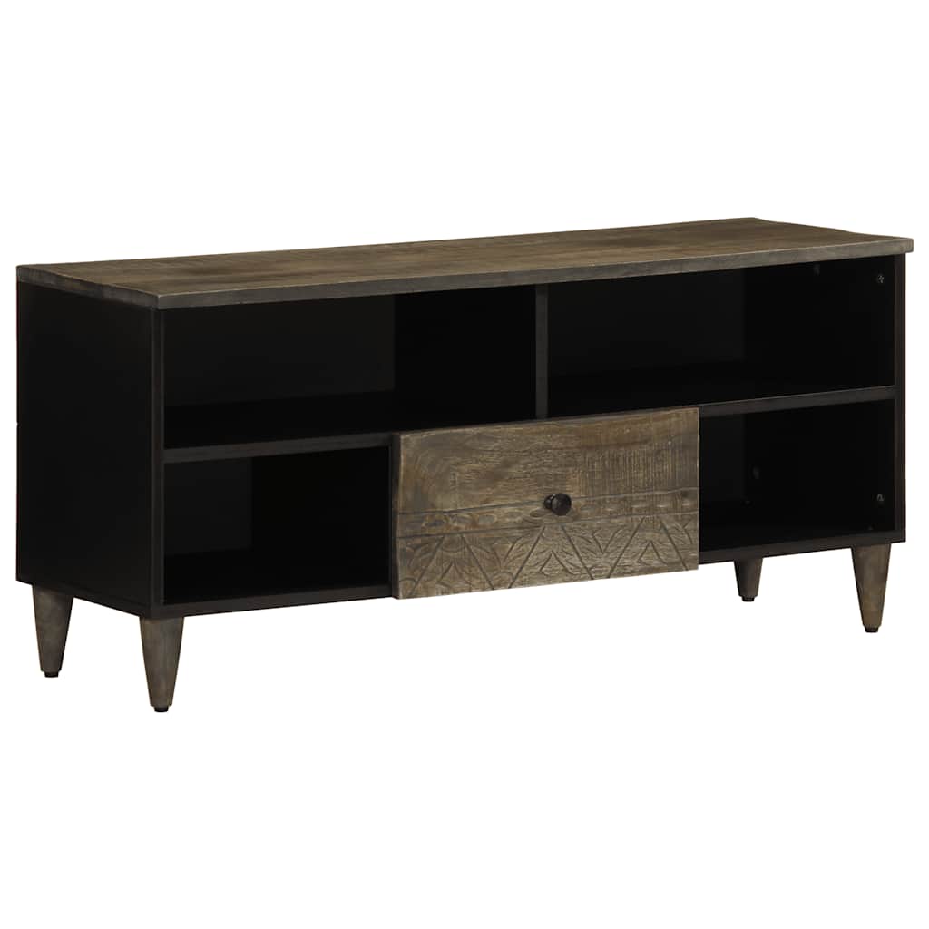 Vidaxl tv-meubel 100x33x46 cm massief mangohout zwart