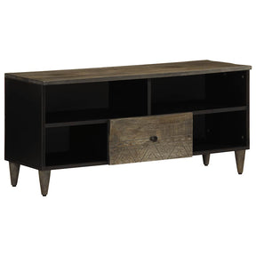 Vidaxl tv-meubel 100x33x46 cm massief mangohout zwart