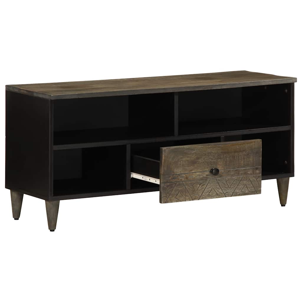 Vidaxl tv-meubel 100x33x46 cm massief mangohout zwart