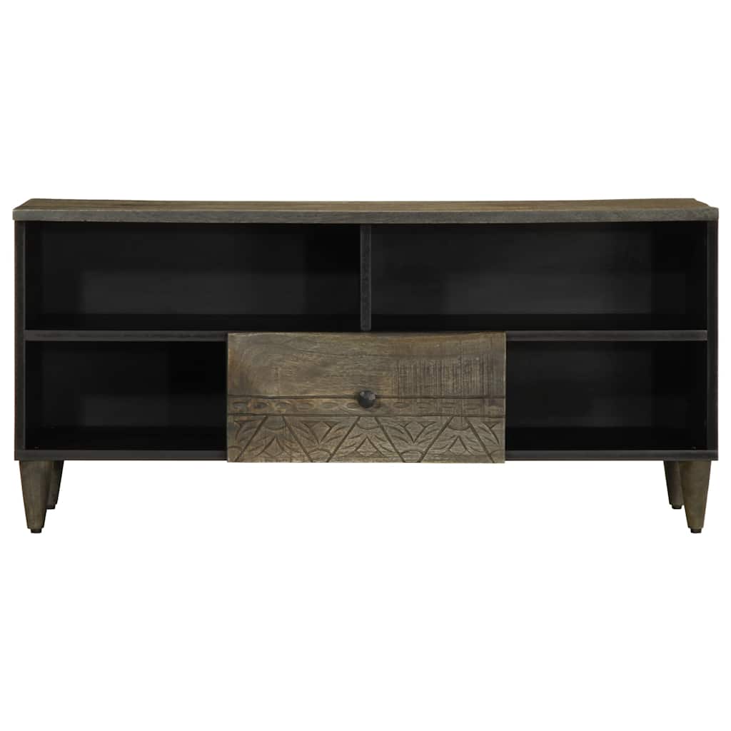 Vidaxl tv-meubel 100x33x46 cm massief mangohout zwart
