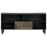 Vidaxl tv-meubel 100x33x46 cm massief mangohout zwart