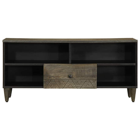 Vidaxl tv-meubel 100x33x46 cm massief mangohout zwart