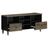 Vidaxl tv-meubel 100x33x46 cm massief mangohout zwart