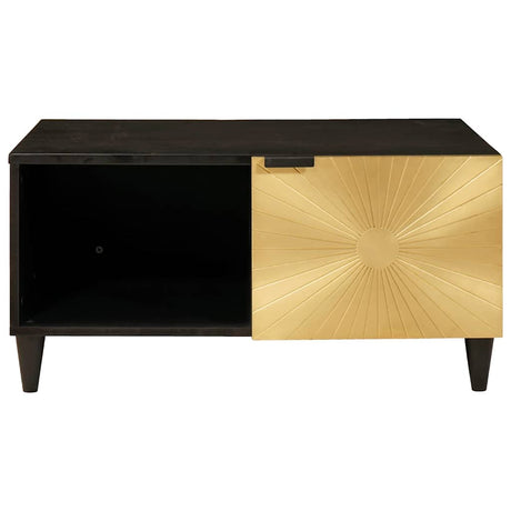 Vidaxl salontafel zwart en goud 80 x 50 x 40 cm bewerkt hout