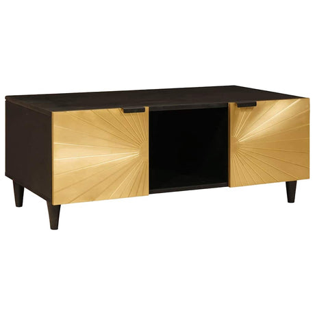 Vidaxl salontafel zwart en goud 100 x 54 x 40 cm bewerkt hout