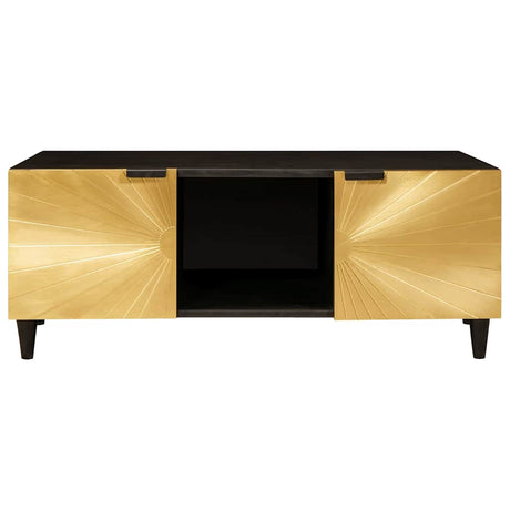 Vidaxl salontafel zwart en goud 100 x 54 x 40 cm bewerkt hout