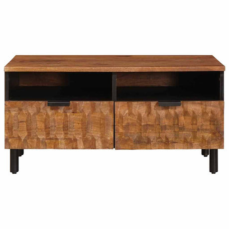 Vidaxl salontafel met lade bruin 80 x 54 x 40 cm massief mango hout