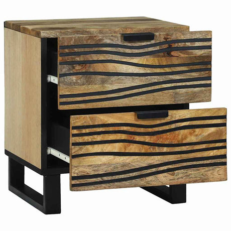 Vidaxl nachtkastje 2 st naturel 40 x 33 x 46 cm bewerkt hout