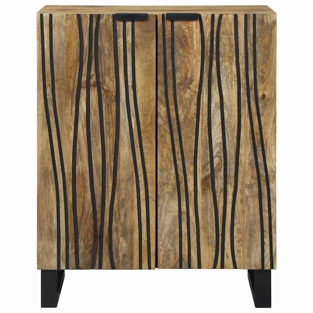 Vidaxl dressoir naturel 60 x 33,5 x 75 cm massief mango hout