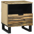 Vidaxl nachtkastje naturel 40 x 33 x 46 cm bewerkt hout