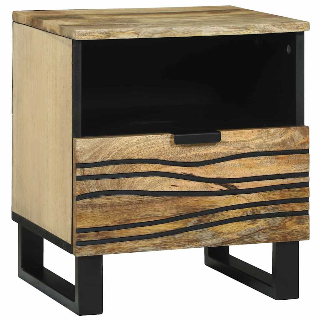 Vidaxl nachtkastje naturel 40 x 33 x 46 cm bewerkt hout