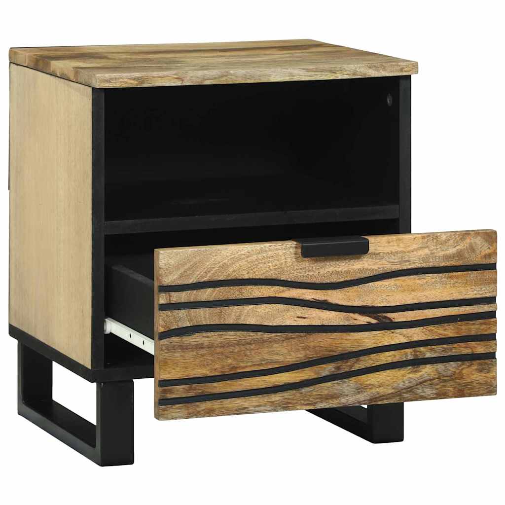 Vidaxl nachtkastje naturel 40 x 33 x 46 cm bewerkt hout
