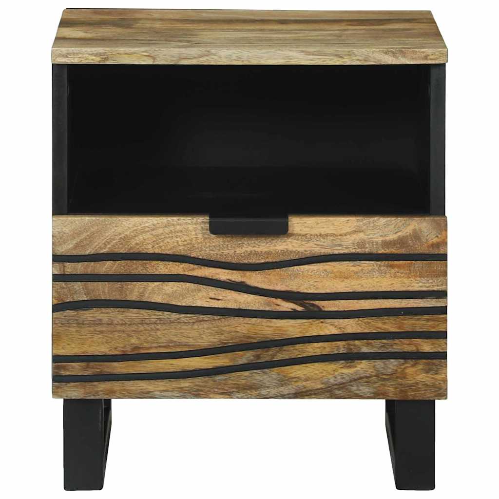 Vidaxl nachtkastje naturel 40 x 33 x 46 cm bewerkt hout