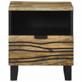 Vidaxl nachtkastje naturel 40 x 33 x 46 cm bewerkt hout
