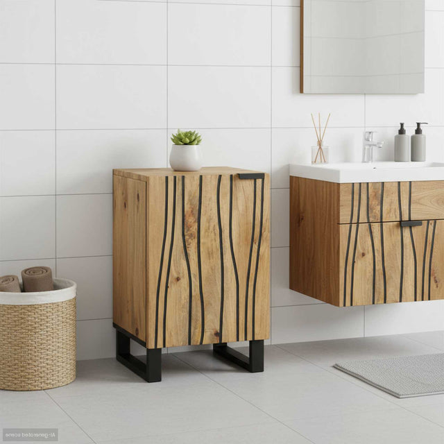 Vidaxl badkamertenk te kast bruin 38 x 33,5 x 58 cm bewerkt hout