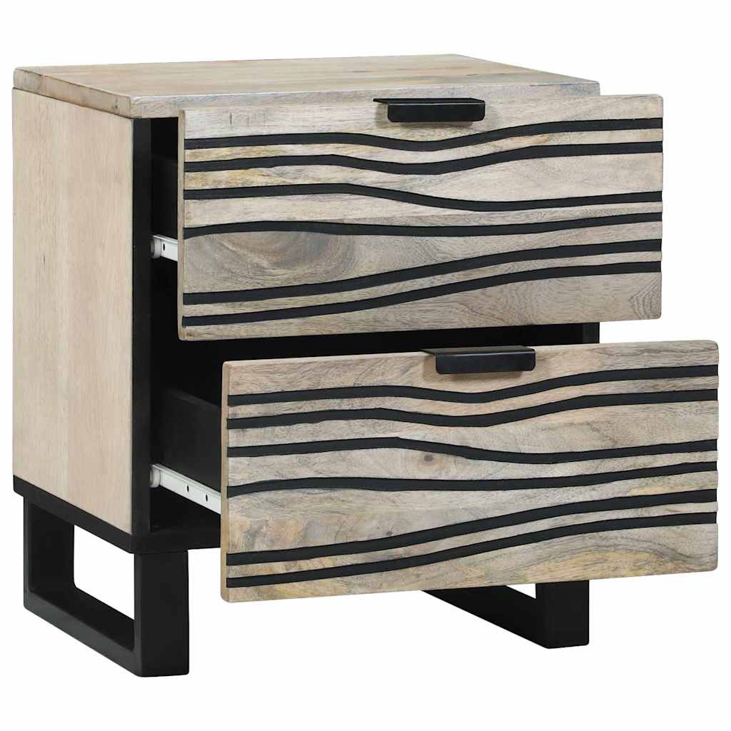 Vidaxl nachtkastje 2 st wit 40 x 33 x 46 cm bewerkt hout