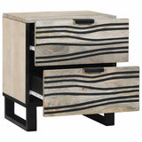 Vidaxl nachtkastje 2 st wit 40 x 33 x 46 cm bewerkt hout