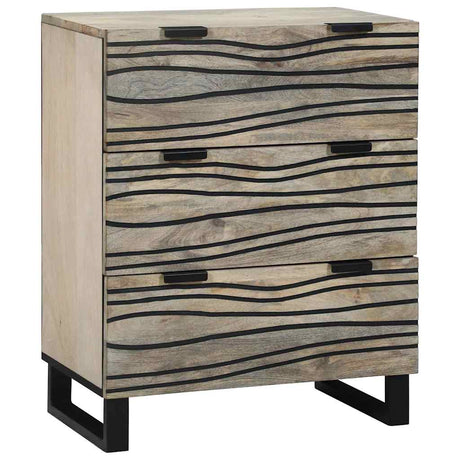 Vidaxl dressoir met lade wit 60 x 33.5 x 75 cm massief mangohout