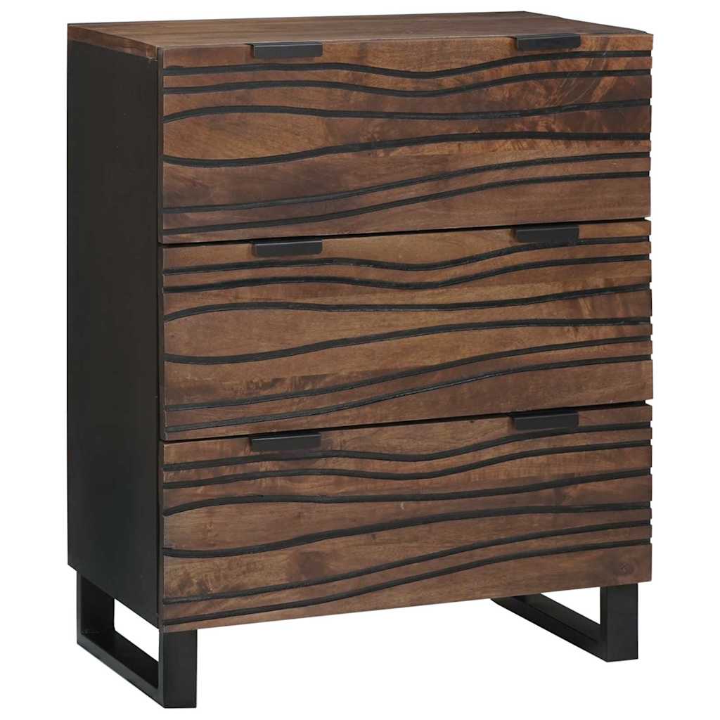 Vidaxl dressoir bruin 60 x 33.5 x 75 cm massief mangohout