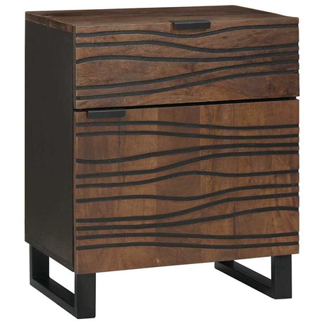 Vidaxl nachtkastje walnotenhout 50 x 33 x 60 cm bewerkt hout