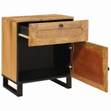 Vidaxl nachtkastje naturel 50 x 33 x 60 cm massief mango hout