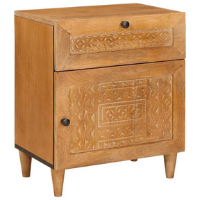 Vidaxl nachtkastje licht bruin 50 x 33 x 60 cm bewerkt hout