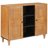 Vidaxl dressoir 90 x 33 x 75 cm massief mango hout