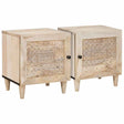 Vidaxl nachtkastje 2 st wit 80 x 50 x 40 cm bewerkt hout