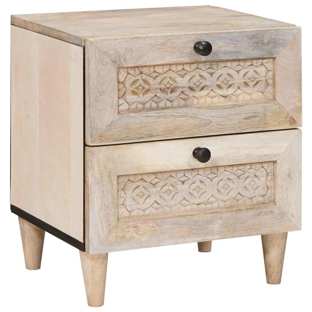 Vidaxl nachtkastje 2 st wit 40 x 33 x 46 cm bewerkt hout