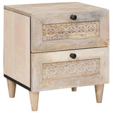 Vidaxl nachtkastje 2 st wit 40 x 33 x 46 cm bewerkt hout