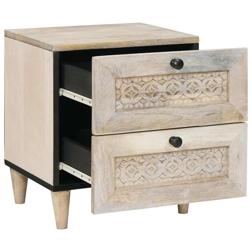Vidaxl nachtkastje 2 st wit 40 x 33 x 46 cm bewerkt hout