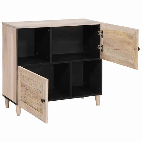 Vidaxl dressoir bleached wit 80 x 33 x 75 cm massief mango hout