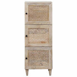 Vidaxl highboard wit 40 x 33 x 110 cm massief mangohout