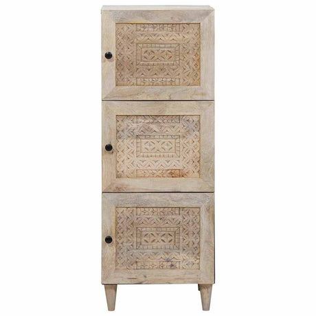 Vidaxl highboard wit 40 x 33 x 110 cm massief mangohout