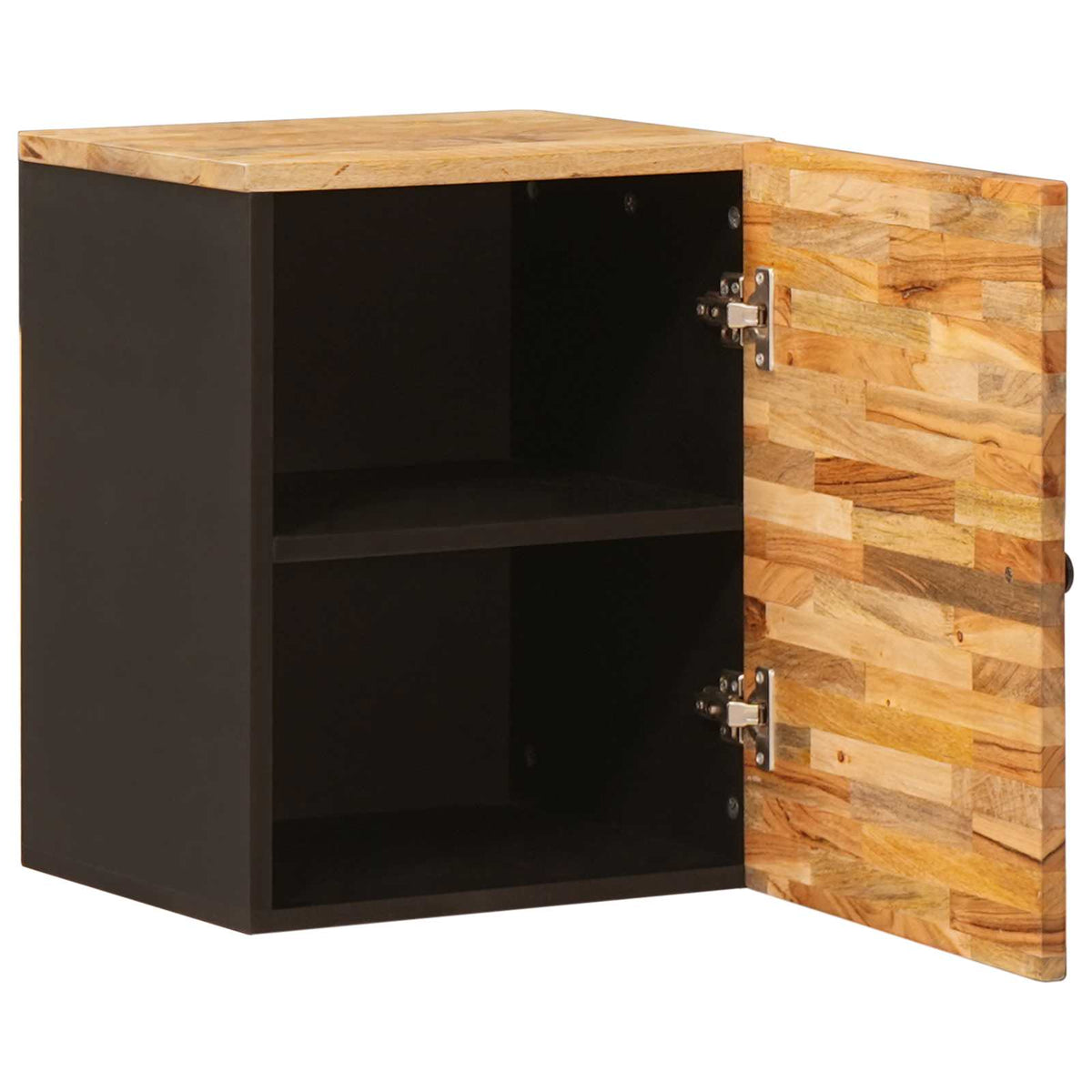 Vidaxl badkamer hangkast naturel 38 x 33 x 48 cm massief mango hout