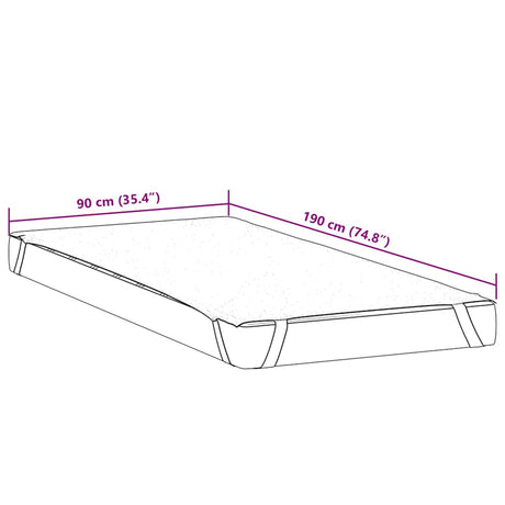 Vidaxl matrasbeschermer waterdicht 90x190 cm wit