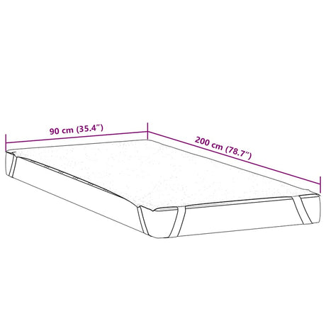 Vidaxl matrasbeschermer waterdicht 90x200 cm wit