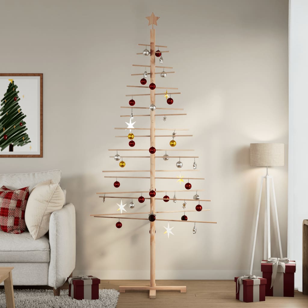 Vidaxx Weihnachtsdekoration Weihnachtsbaum 210 cm aus massivem Kiefernholz