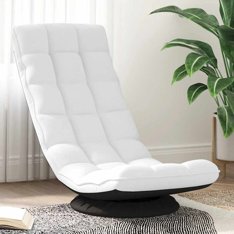 Vidaxl vloerstoel draaibaar 70x51x79 cm stof wit