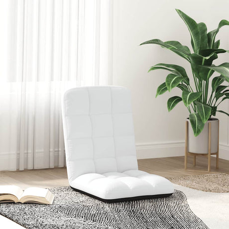 Vidaxl vloerstoel inklapbaar 71x51x62 cm stof wit