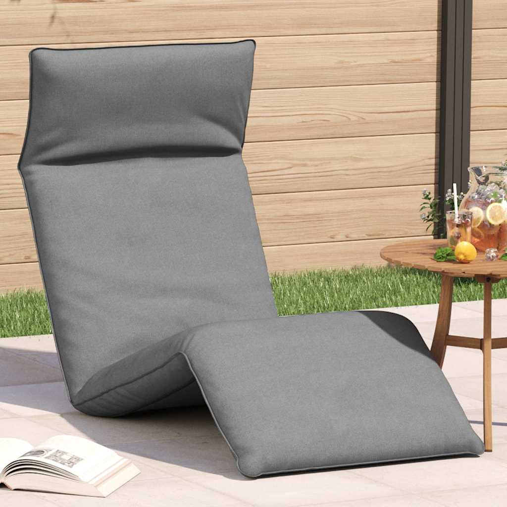 Vidaxl ligstoel inklapbaar 175x54x8,5 cm oxford stof grijs