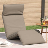 Vidaxl ligstoel inklapbaar 175x54x8,5 cm oxford stof taupe