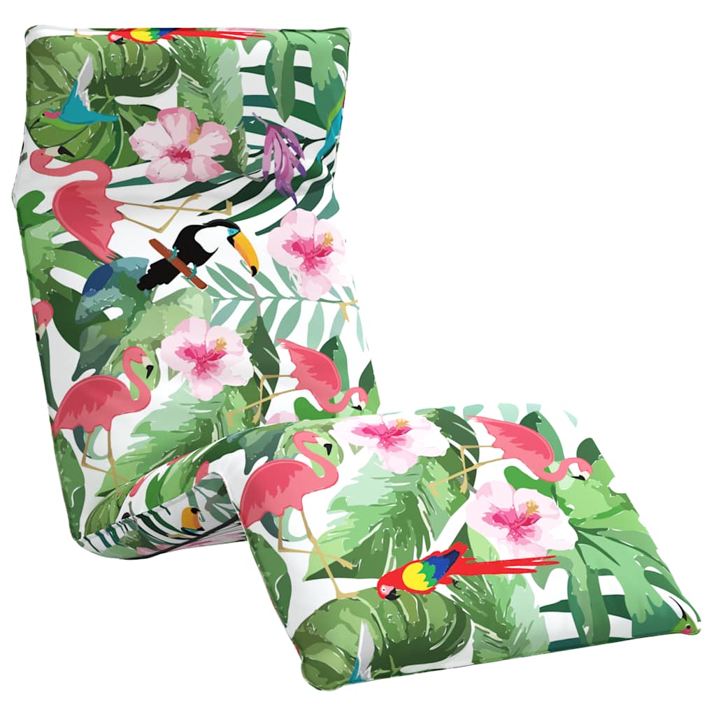 Vidaxl opvouwbare ligstoel multicolor 175x54x8,5 cm oxford stof