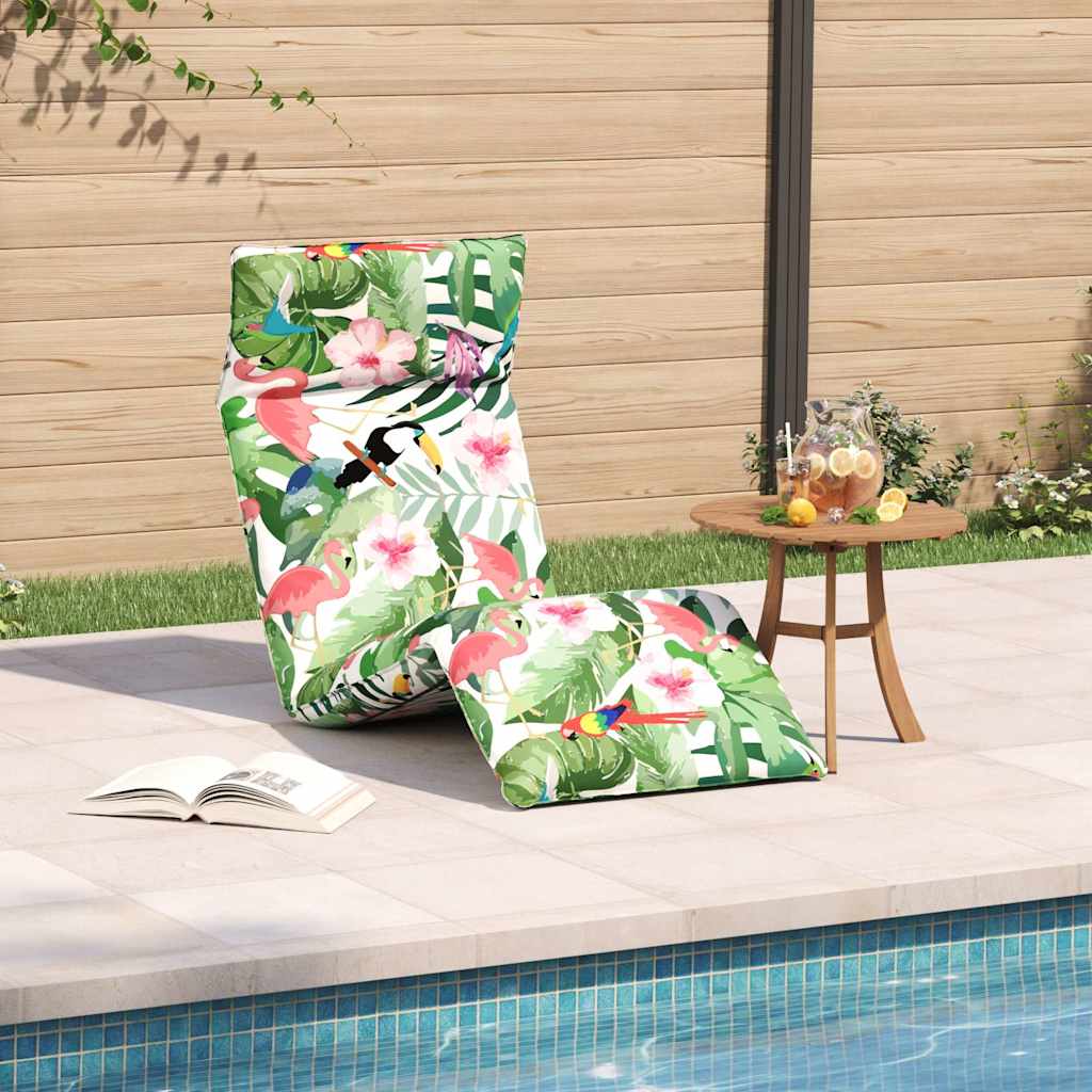 Vidaxl opvouwbare ligstoel multicolor 175x54x8,5 cm oxford stof