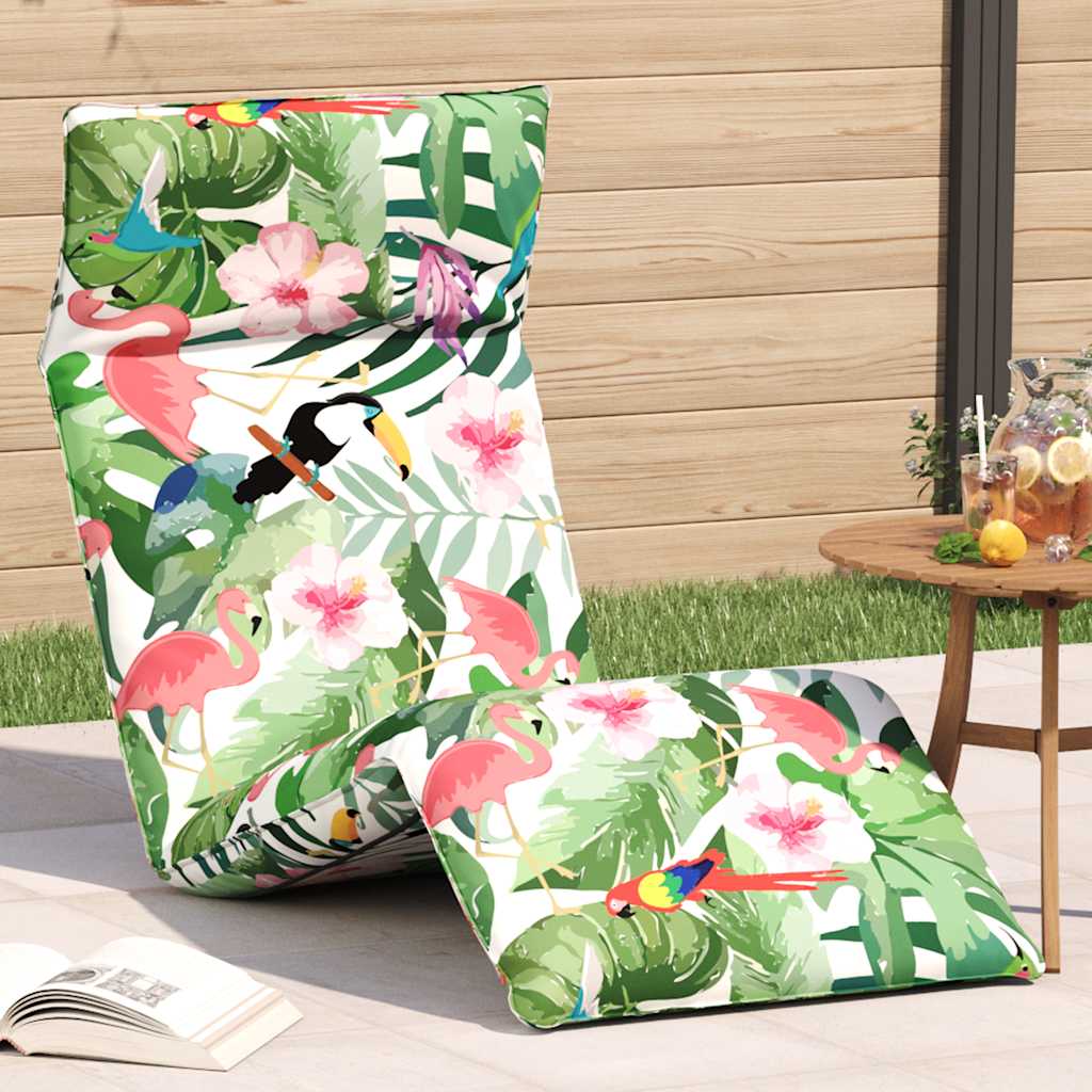 Vidaxl opvouwbare ligstoel multicolor 175x54x8,5 cm oxford stof