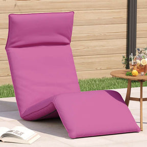 Vidaxl opvouwbare ligstoel roze 175x54x8,5 cm oxford stof