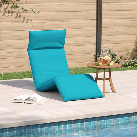 Vidaxl opvouwbare ligstoel turquoise 175x54x8,5 cm oxford stof