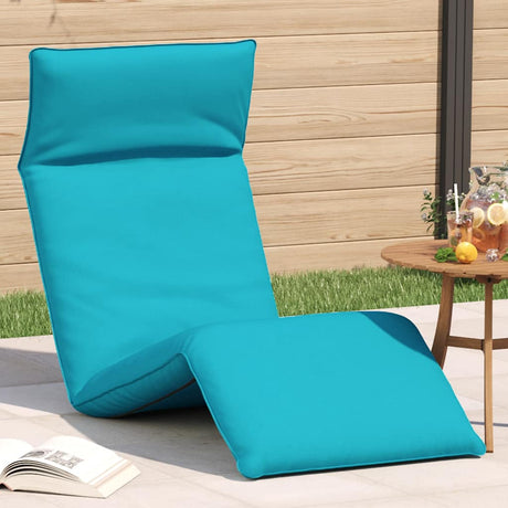Vidaxl opvouwbare ligstoel turquoise 175x54x8,5 cm oxford stof