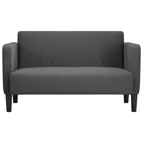 Vidaxl loveseat bank 109 cm corduroy stof donkergrijs